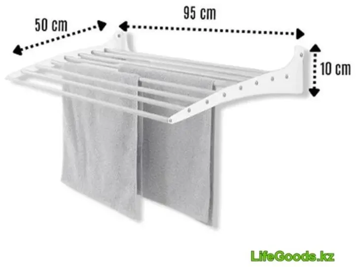 Сушилка настенная LifeGoods.kz 50x95x10 см, кол-во уровней: 1, металл купить,NaN