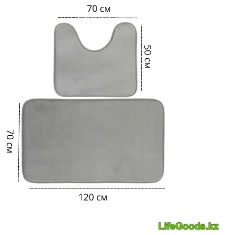LifeGoods.kz комплект ковриков LG51679 120x70 см, полиэстер купить,NaN