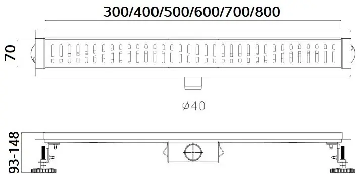 Haiba трап HB 93800-7 (7х80 см) - ForteMarket Haiba трап HB 93800-7 (7х80 см) купить,NaN