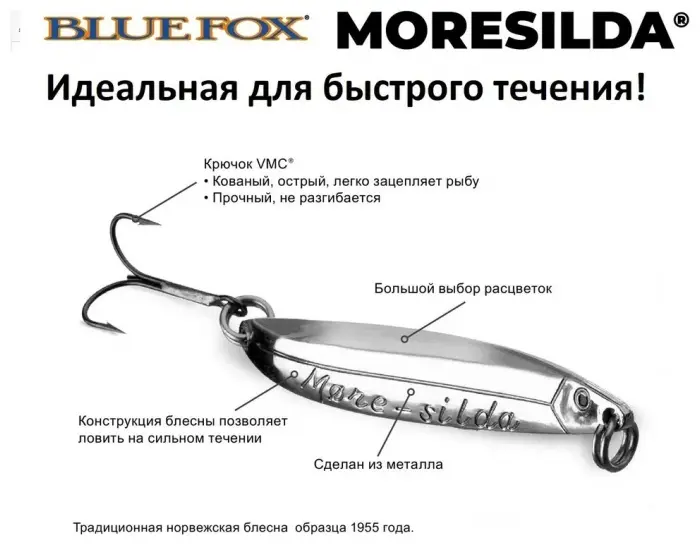 Блесна Blue Fox Блесна Moresilda SeaTrout MSST18-SBLG 1 шт 75 мм SBL