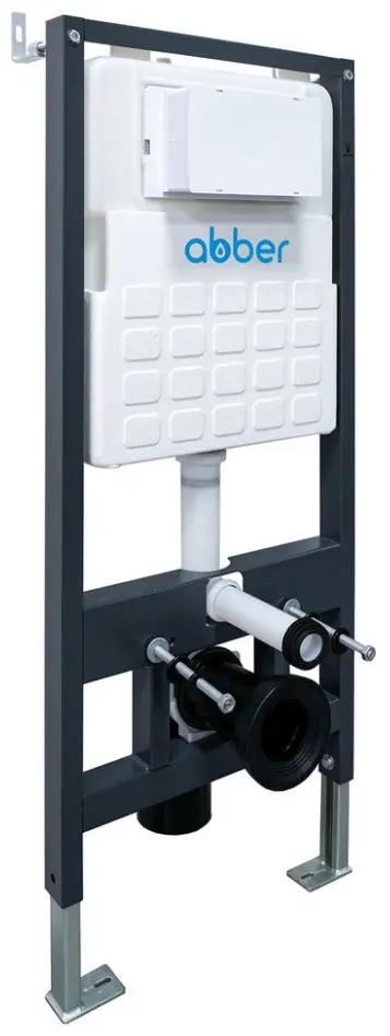 Abber рамная инсталляция ABBER Rechteck AC1201MB черный матовый с инсталляцией AC0105 и кнопкой AC0121NG никель купить,NaN