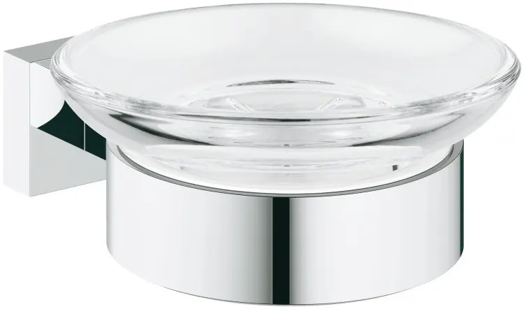 Grohe мыльница Essentials Cube 40754001 1 шт, стекло, металл купить,NaN