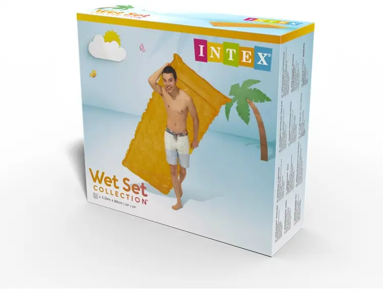 Матрас для взрослых, для подростков, для детей Intex кол-во мест: 1, желтый купить,NaN