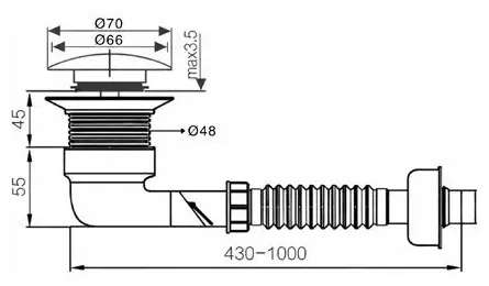 Сифон BLL-1152CP 1 1/4