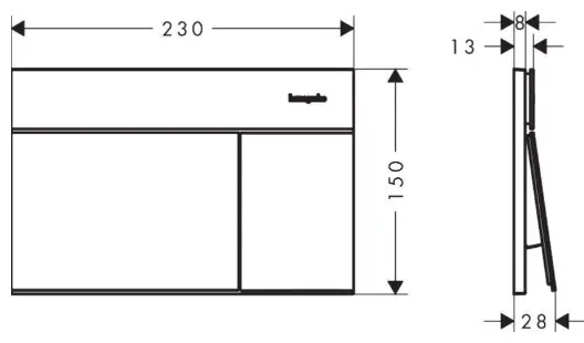 Hansgrohe панель кнопки слива iFrame Element E 66003670
