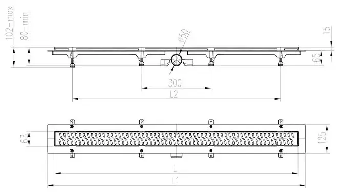 MCH трап White House MCH CH650/50HN1ZL (12.5х65 см)