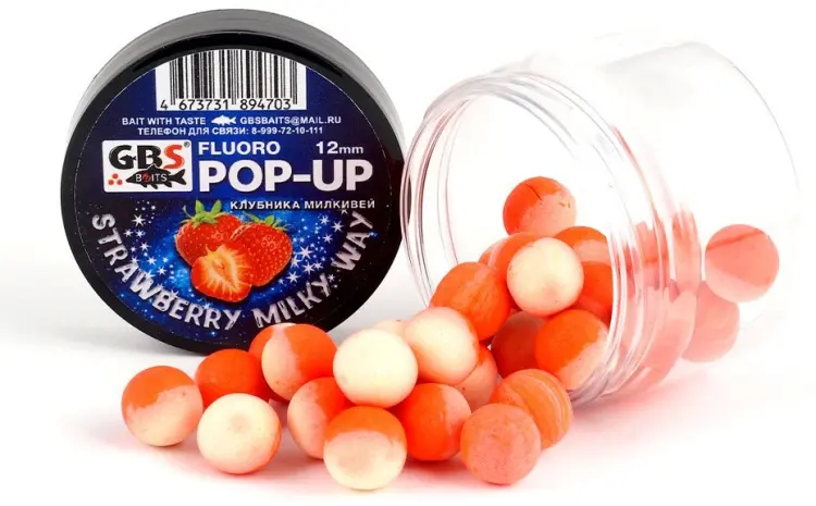 Прикормка GBS GBS-POP-UP-12-0.4-STMW Клубника-Milky Way 0.04 кг купить,NaN