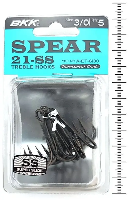 Крючок для рыбалки BKK Spear-21 SS №3/0 A-ET-6130 тройной черный 5 шт купить,NaN