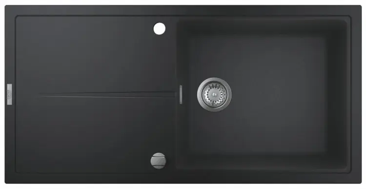 Кухонная мойка Grohe K400 31641AP0 100х50х20.5 см, искусственный гранит, тон черный купить,NaN