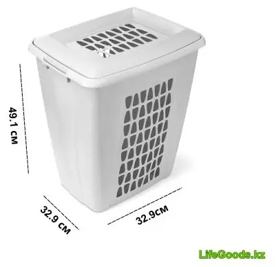 LifeGoods.kz корзина для белья 32.9x42.9x49.1 см, пластик купить,NaN