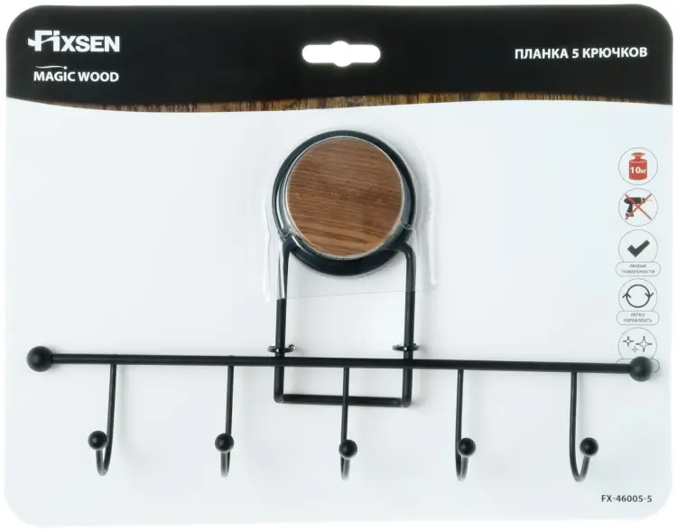 FIXSEN крючок FX-46005-5 1 шт, металл, пластик купить,NaN