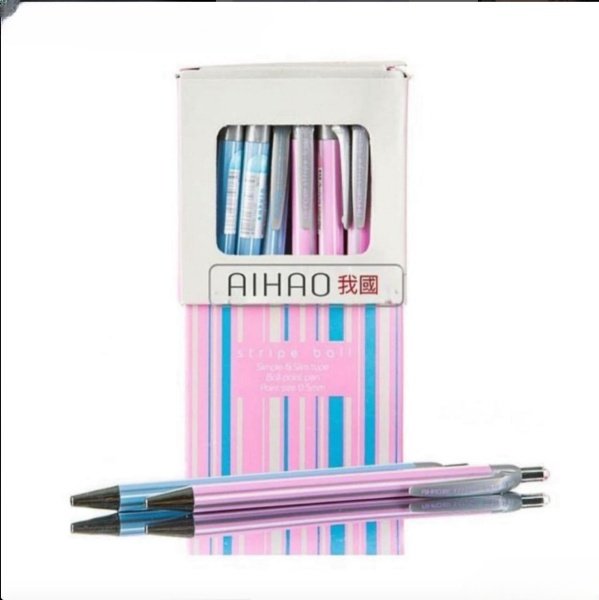 Ручка шариковая AIHAO 00-00000568 10 шт, 0.5 мм, цвет чернил синий купить,NaN