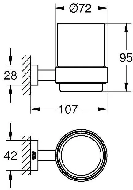 Essentials стакан 40755001 1 шт, стекло, металл купить,NaN