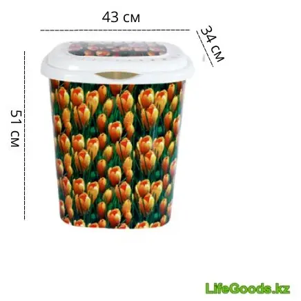 LifeGoods.kz корзина универсальная 43x34x51 см, пластик купить,NaN