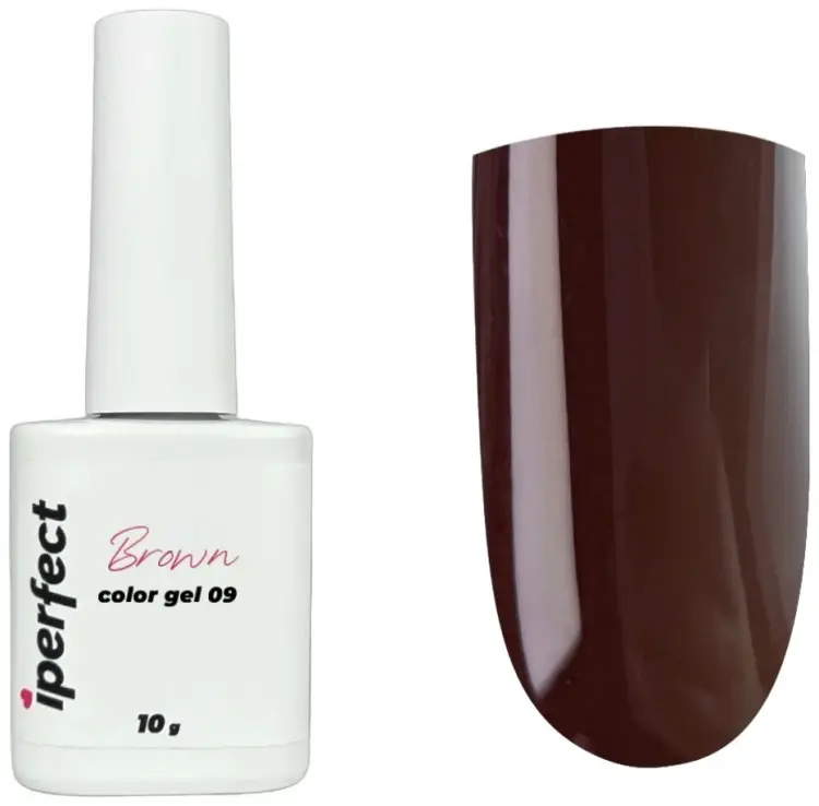 Iperfect гель-лак Brown color gel 09 камуфлирующее 10 мл купить,NaN