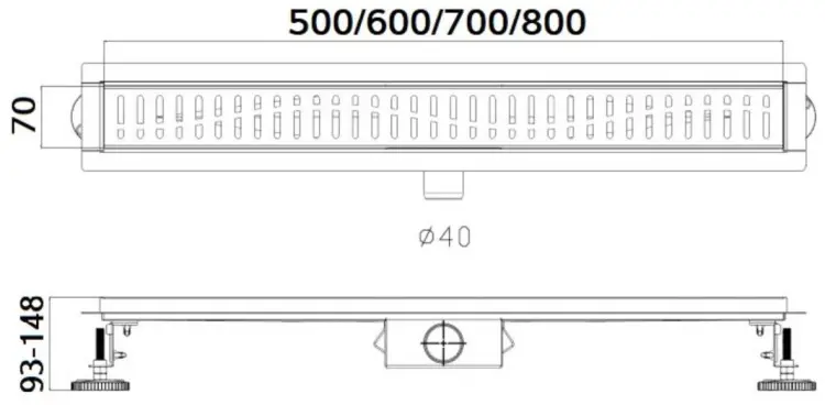 Haiba трап HB93500-7 (7х50 см) купить,NaN