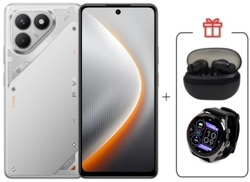 Смартфон Tecno Pova 7 Neo 8/128GB Magic Silver + подарок купить,NaN