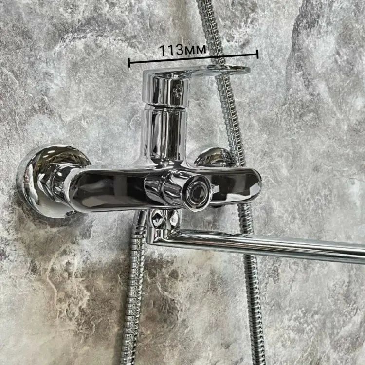 Смеситель для ванны Haiba HB22590, латунь, цвет хром купить,NaN