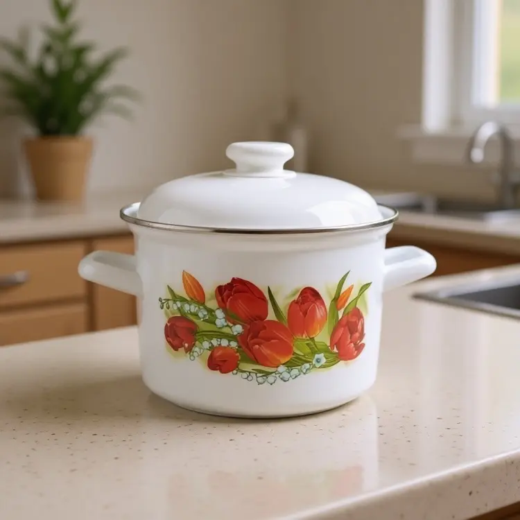 Кастрюля 4.5 л, Лысьвенские эмали Ласковый май С-1615АП2/4 сталь купить,NaN