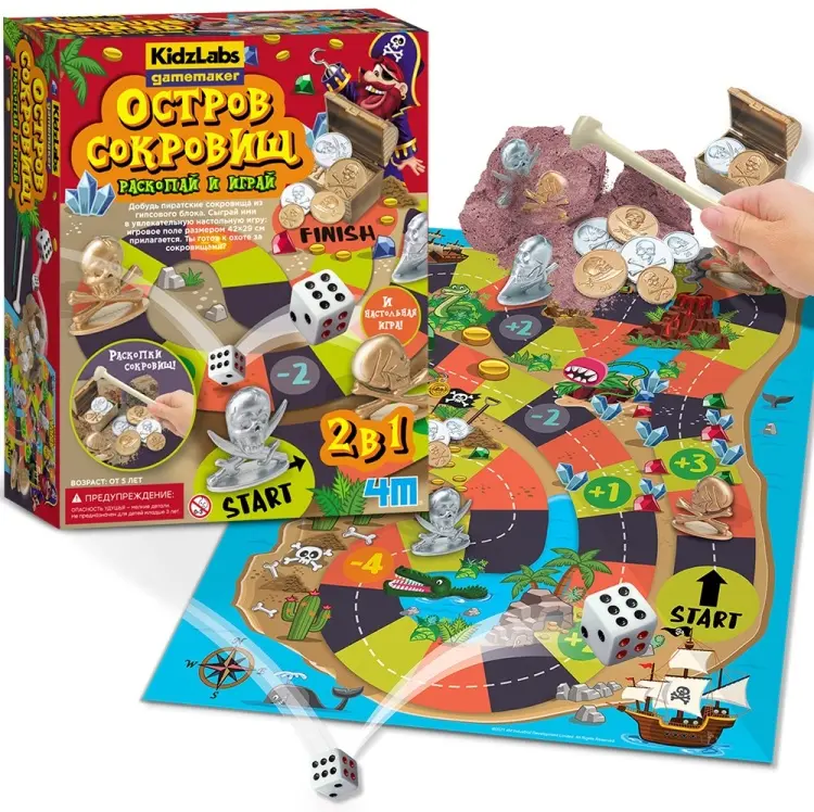 Настольная игра Банда умников Остров сокровищ: раскопай и играй купить,NaN