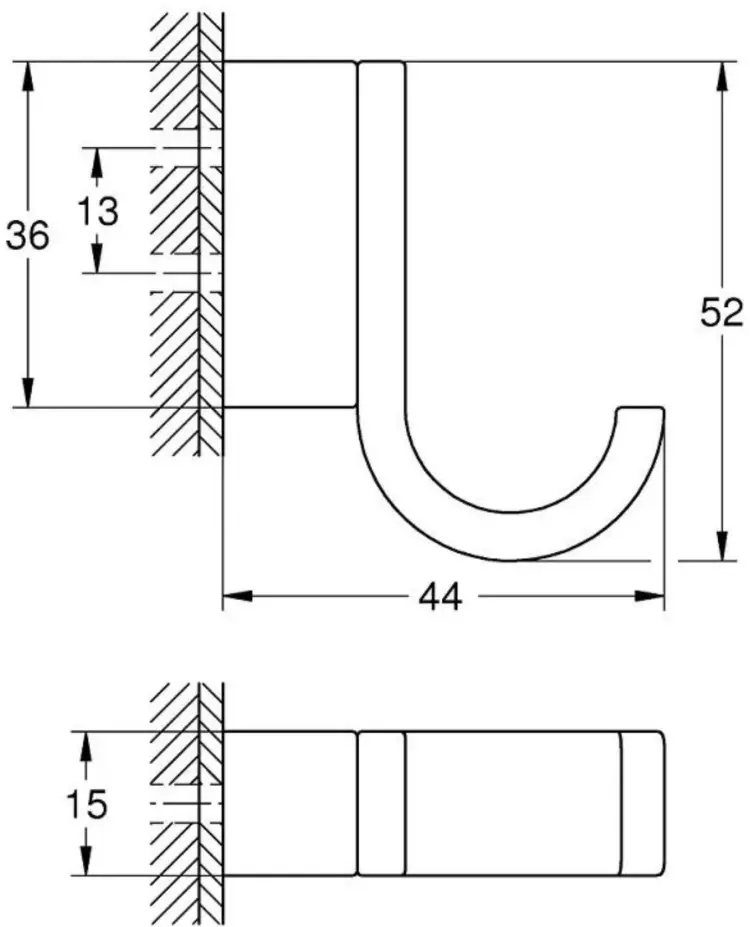 Grohe крючок 41039000 1 шт, нержавеющая сталь купить,NaN