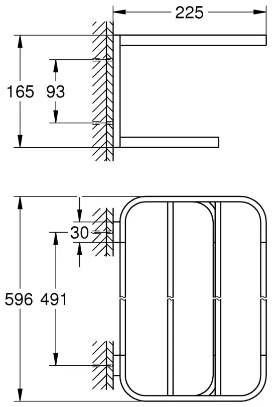 Grohe полка Selection 41066000 1 шт, металл