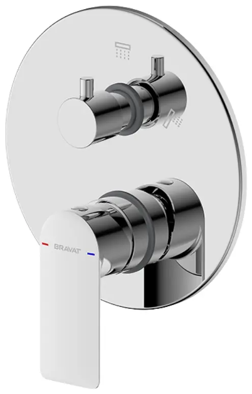 Смеситель для ванны BRAVAT Eddie PB8369402CP-3-ENG, латунь, цвет серебристый купить,NaN