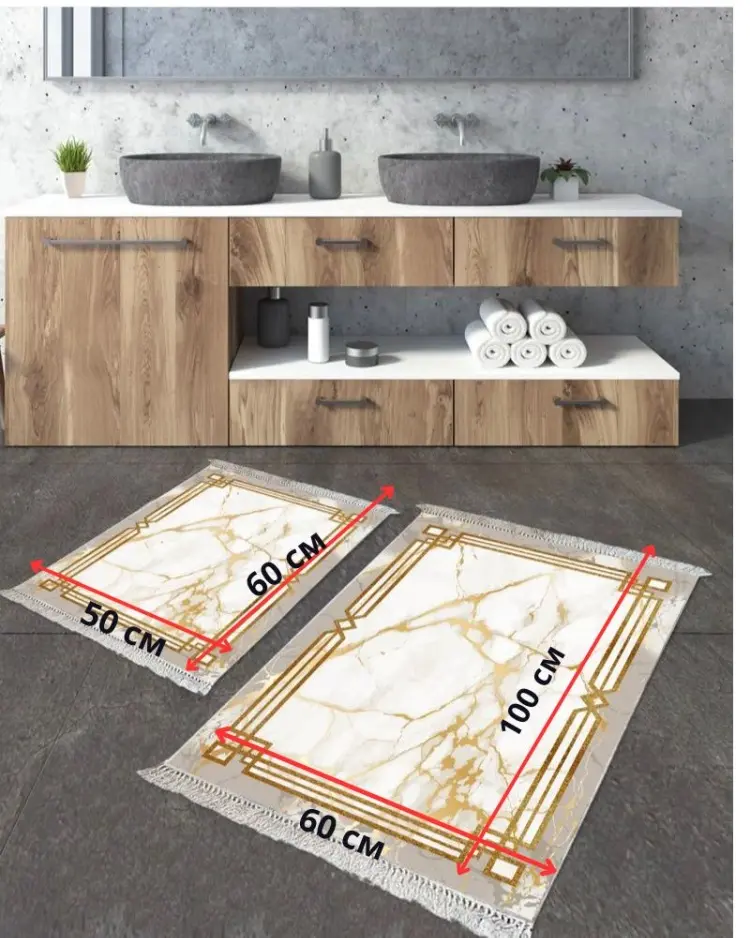 LifeGoods.kz комплект ковриков LG48388 100x60 см, полиэстер, микрофибра купить,NaN