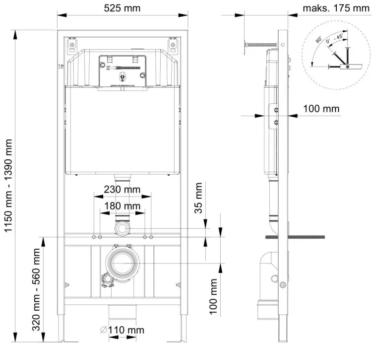 Visam рамная инсталляция slim 80 EX-112-001 3/6 л. Кнопка EFES кнопка квадрат, золото глянец (EX-220-021) купить,NaN
