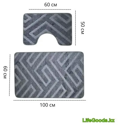 LifeGoods.kz комплект ковриков LG51680 100x60 см, полиэстер купить,NaN