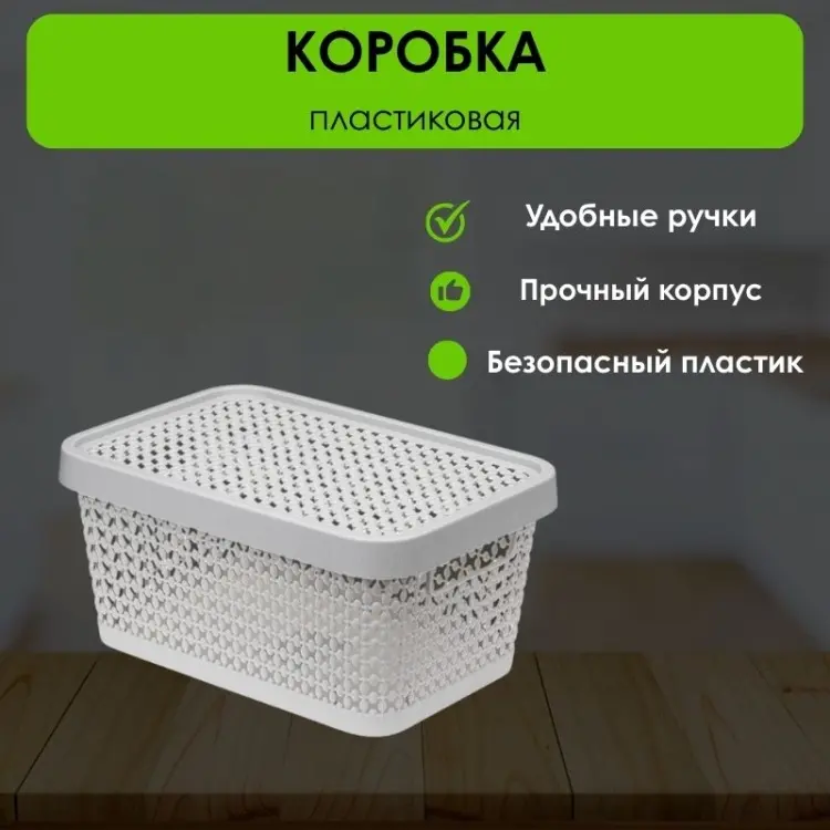 LifeGoods.kz коробка универсальная 27x18x12.5 см, пластик купить,NaN