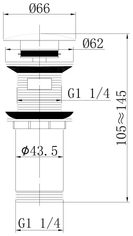 Донный клапан с переливом Abber AF0010RG 1 1/2 купить,NaN