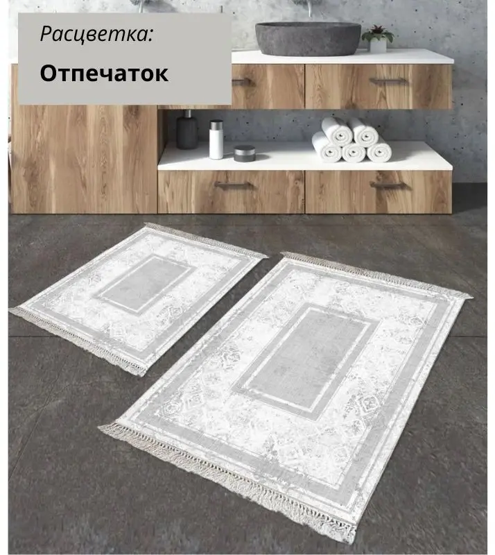 LifeGoods.kz комплект ковриков LG48387 120x80 см, микрофибра, полиэстер купить,NaN