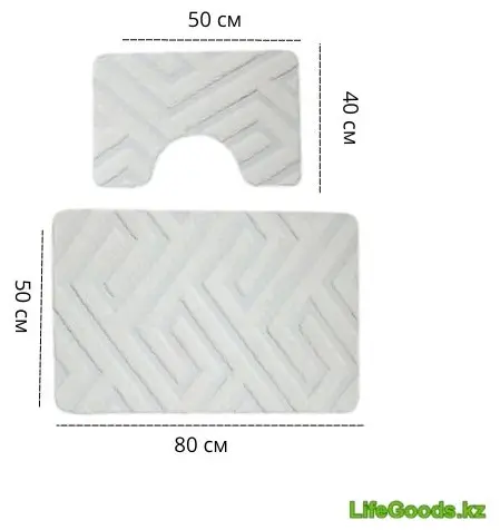 LifeGoods.kz комплект ковриков LG51678 80x50 см, полиэстер купить,NaN