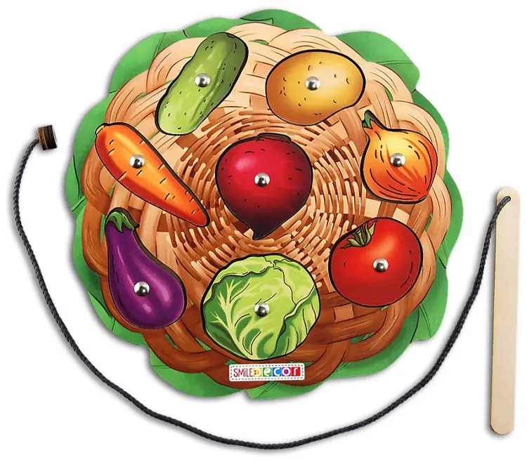 Магнитная игра Smile Decor Игра с магнитами "Овощи" купить,NaN