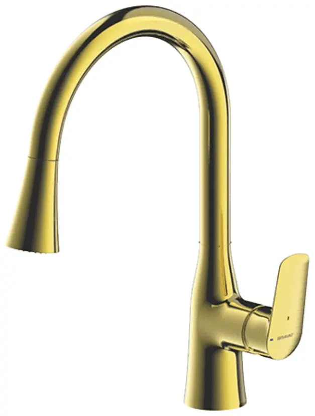 Смеситель для кухни BRAVAT Miranda матовое золото F7460564RBG-ENG, латунь, цвет золотистый купить,NaN