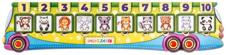 Обучающий набор Smile Decor Рамки-вкладыши "Пассажирский автобус" купить,NaN