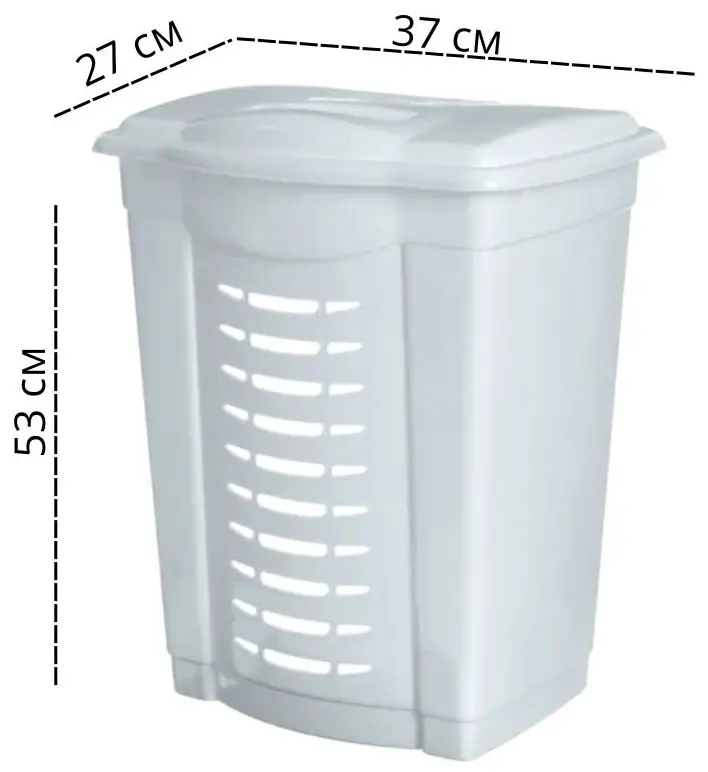 LifeGoods.kz корзина для белья 37x27x53 см, пластик купить,NaN