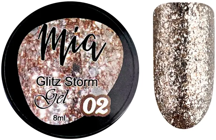 Mia гель для дизайна 02 Glitz Storm 8 мл купить,NaN