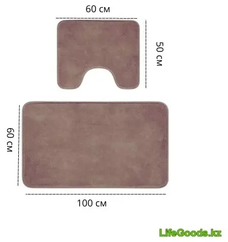 LifeGoods.kz комплект ковриков LG51677 100x60 см, полиэстер купить,NaN