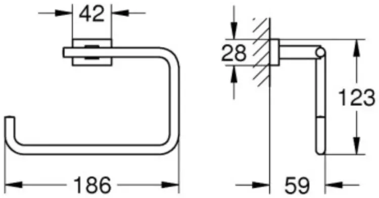 Grohe держатель 40510001 1 шт, нержавеющая сталь купить,NaN
