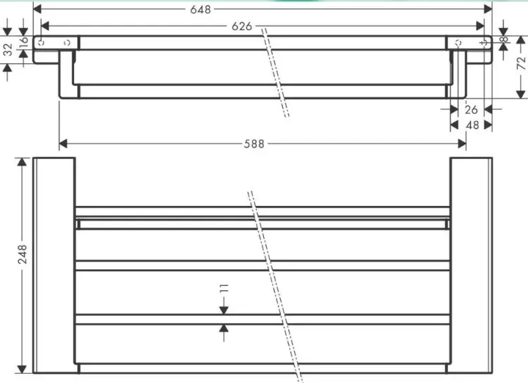 Hansgrohe держатель 41751700 1 шт, металл купить,NaN