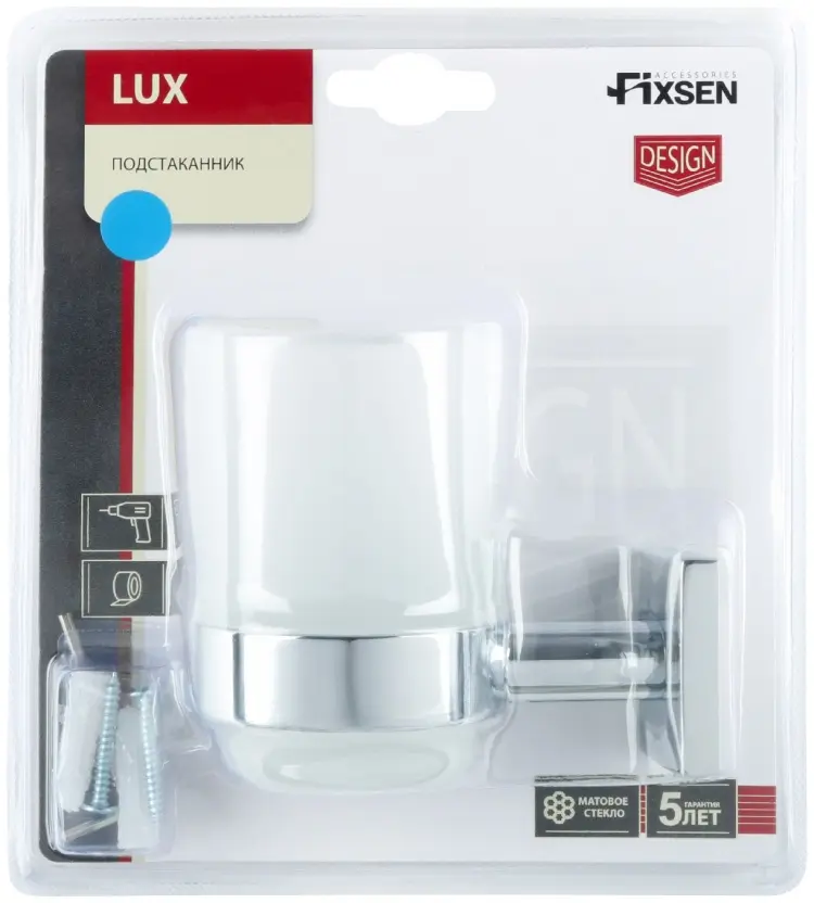 FIXSEN держатель LUX&nbsp;CHROME&nbsp;FX-15006 1 шт, нержавеющая сталь, стекло купить,NaN