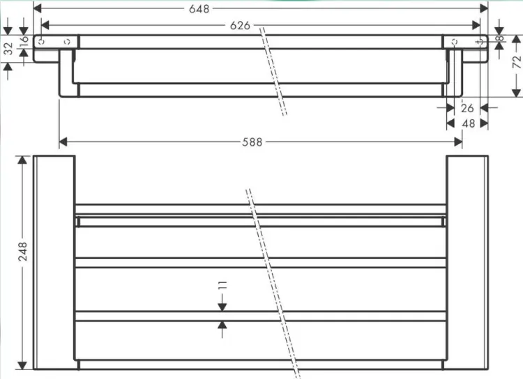 Hansgrohe держатель 41751670 1 шт, металл купить,NaN