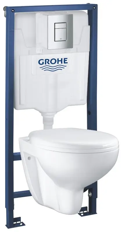 Унитаз с инсталляцией Grohe White House GROHE Bau Ceramic 39351000/38772001, санфарфор