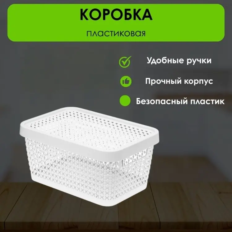 LifeGoods.kz коробка универсальная 27x18x12.5 см, пластик купить,NaN