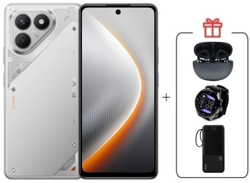 Смартфон Tecno Pova 7 Neo 8/128GB Magic Silver + подарок купить,NaN