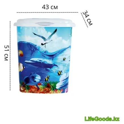 LifeGoods.kz корзина универсальная 43x34x51 см, пластик купить,NaN