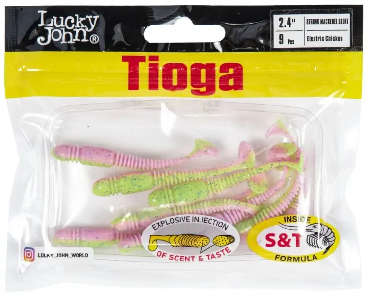 Мягкая приманка Lucky John TIOGA 2.4 140119-T92 9 шт 62 мм T92 купить,NaN