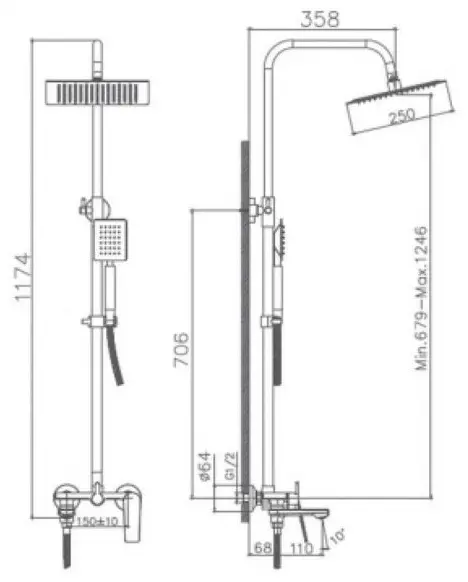 Haiba душевая стойка HB24533-3
